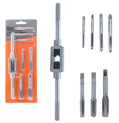 Imagem de Kit 8 Peças Jogo Macho Abrir Fazer Rosca Aço Carbono - Bestfer