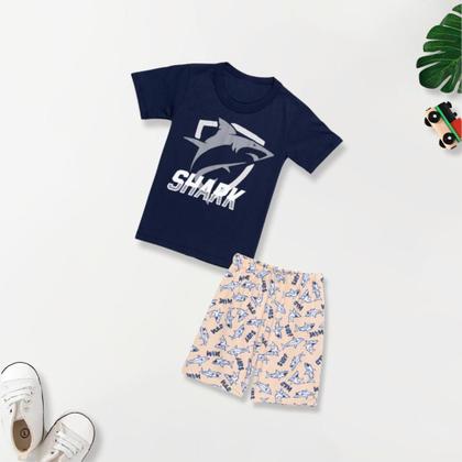 Imagem de Kit 8 Peças Roupa Infantil Verão Menina - 4 Conjunto Calor Moletinho Criança e Bebe Feminino 4 Camiseta 4 Short