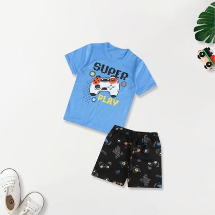 Imagem de Kit 8 Peças Roupa Infantil Verão Menina - 4 Conjunto Calor Moletinho Criança e Bebe Feminino 4 Camiseta 4 Short