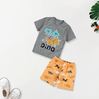 Imagem de Kit 8 Peças Roupa Infantil Verão Menina - 4 Conjunto Calor Moletinho Criança e Bebe Feminino 4 Camiseta 4 Short