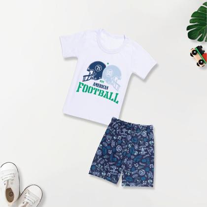 Imagem de Kit 8 Peças Roupa Infantil Verão Menina - 4 Conjunto Calor Moletinho Criança e Bebe Feminino 4 Camiseta 4 Short