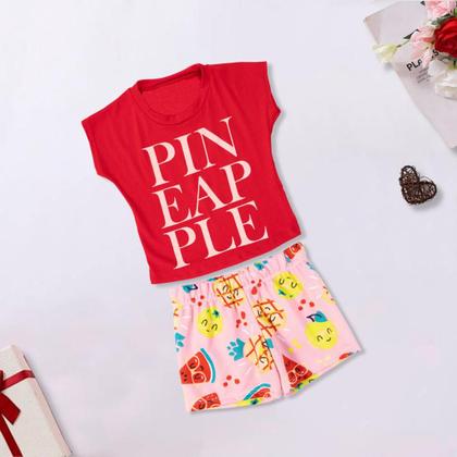 Imagem de Kit 8 Peças Roupa Infantil Verão Menina - 4 Conjunto Regata Calor Moletinho Criança e Bebe Feminino 4 Camiseta 4 Short