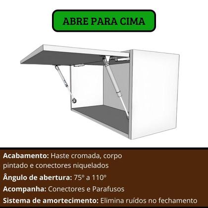 Imagem de Kit 8 Pistão À Gás Com Amortecedor Para Armário Cozinha 60N