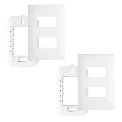 Imagem de Kit 8 Placas 4x2 2 Módulo Distanciados Com Suporte Habitat - Fame