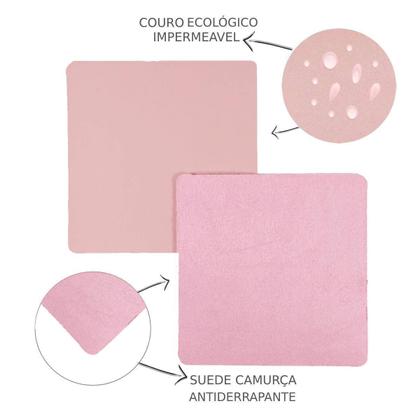 Imagem de Kit 8 Porta Copo Tapete Mesa Bolacha Cerveja Chopp Apoio Suporte Taça Vinho Rosa