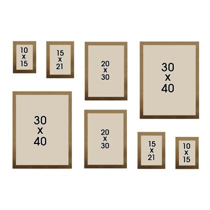 Imagem de Kit 8 Porta Retratos Painel Parede Dourado