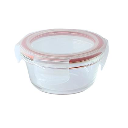 Imagem de Kit 8 Pote De Vidro Hermético Redondo Com Tampa Lock Marmita Fit 400ml