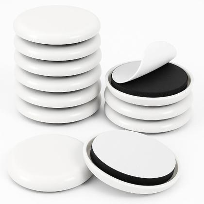 Imagem de Kit 8 Protetor de Plástico ABS com Feltro para Pés Cadeira Mesa Planador De Móveis em Geral Pezinho