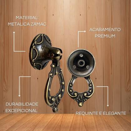 Imagem de Kit 8 Puxadores Colonial Retrô De Gaveta Cômoda Modelo Milão