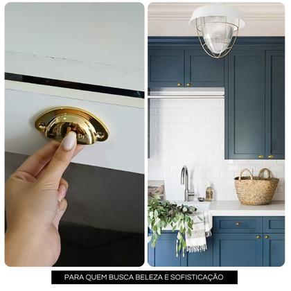 Imagem de Kit 8 Puxadores de Gaveta Concha Colonial, Premium, Alta Qualidade