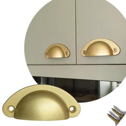 Imagem de Kit 8 Puxadores de Gaveta Concha Colonial, Premium, Alta Qualidade