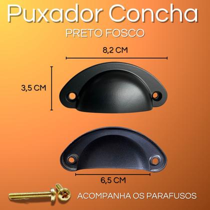 Imagem de Kit 8 Puxadores de Gaveta Concha Colonial, Premium, Alta Qualidade