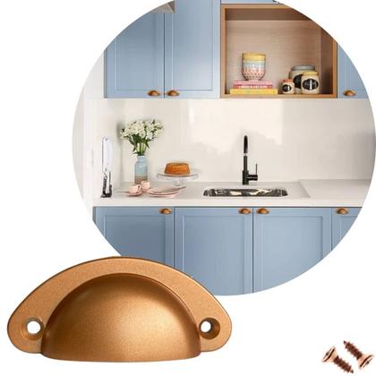 Imagem de Kit 8 Puxadores de Gaveta Concha Colonial, Premium, Alta Qualidade