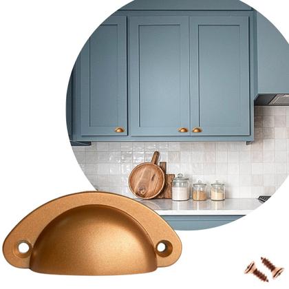 Imagem de Kit 8 Puxadores de Gaveta Concha Colonial, Premium, Alta Qualidade