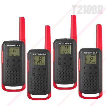 Imagem de Kit 8 Rádio Comunicador Motorola T210BR Walkie Talkie UHF Nacional