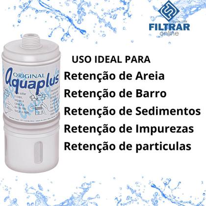 Imagem de Kit 8 Refil Elemento Filtrante Aquaplus 200Cart Carvão Ativo