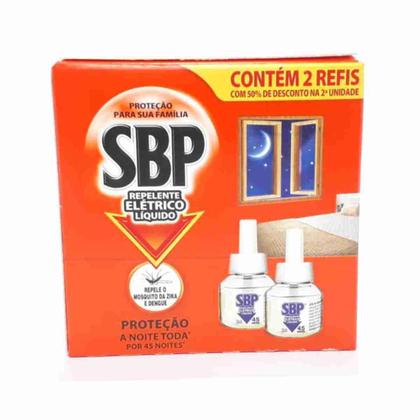 Imagem de Kit 8 Refil Repelente Liquido Sbp 45 Noites Elétrico 35Ml