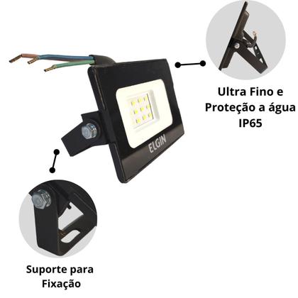 Imagem de Kit 8 Refletor de Led 10W 6500K Bivolt Branco Frio Holofote