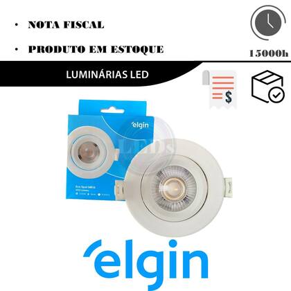 Imagem de Kit 8 Spot Led Redondo Embutir 5W MR16 Branco Quente 3000K