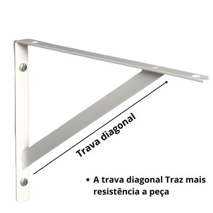 Imagem de Kit 8 Suportes Mão Francesa para Prateleira de 20 cm + kit Instalação 