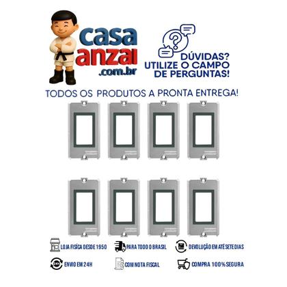 Imagem de Kit 8 Tampas Condulete Tramontina 1 3/4 Módulo Vertical Liz