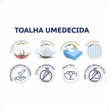 Imagem de Kit 8 Toalha Umedecida Personalidade 50 Unidades - Eurofral