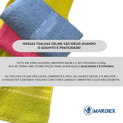 Imagem de Kit 8 Toalhas Banho Algodão Toque Suave leve