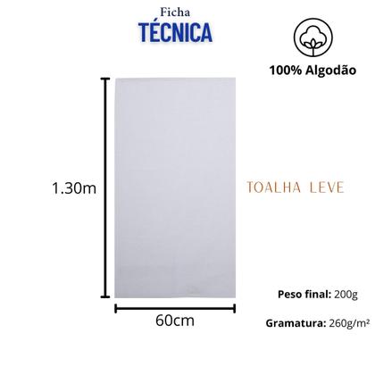 Imagem de Kit 8 Toalhas Banho Algodão Toque Suave leve