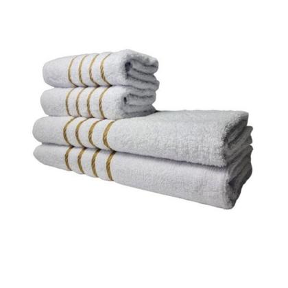 Imagem de Kit 8 Toalhas Grossas E Grandes Montreal 4 Banhos 4 Rostos Bege+branco