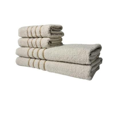 Imagem de Kit 8 Toalhas Grossas E Grandes Montreal 4 Banhos 4 Rostos Bege+branco