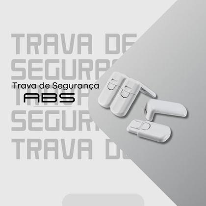 Imagem de Kit 8 Travas ABS Para Gavetas Armários Proteção Infantil
