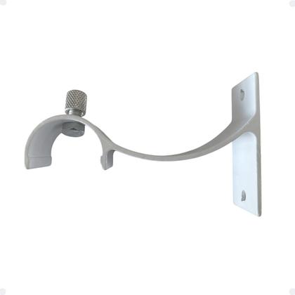 Imagem de Kit 8 un Suporte Alumínio Perfil Invertido Varão Wave 28mm Cor Cortina Instalação Parafuso