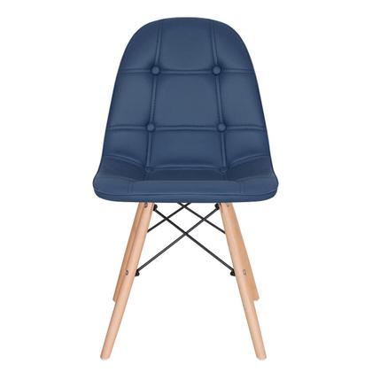 Imagem de KIT - 8 x cadeiras estofadas Eames Eiffel Botonê - Base de madeira clara