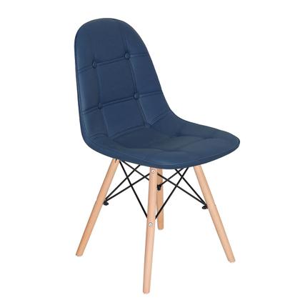 Imagem de KIT - 8 x cadeiras estofadas Eames Eiffel Botonê - Base de madeira clara