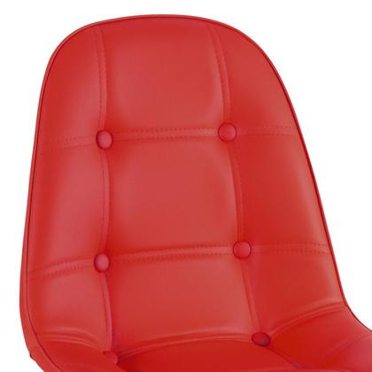 Imagem de KIT - 8 x cadeiras estofadas Eames Eiffel Botonê - Base de madeira clara