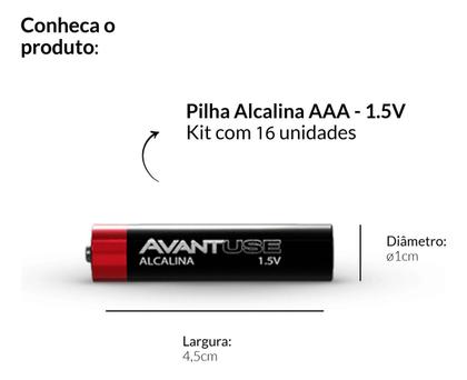Imagem de Kit 80 Pilhas Alcalina Palito AAA 1.5v Cod: 408030032-5 Avant Use