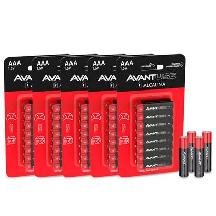 Imagem de Kit 80 Pilhas Alcalina Palito AAA 1.5v Cod: 408030032-5 Avant Use