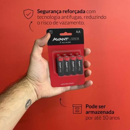 Imagem de kit 80 Pilhas Alcalina Pequena AA 1.5v 2A Cod: 408020015-10 Avant Use