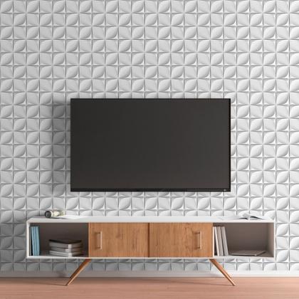 Imagem de Kit 80 Placa Decorativa 3d Pvc 25x25cm Revestimento Parede