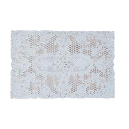 Imagem de Kit 8un Lugar Americano Rendado Retangular 30x45 branco JA1