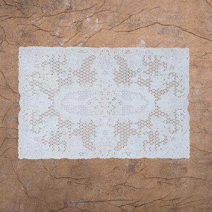 Imagem de Kit 8un Lugar Americano Rendado Retangular 30x45 branco JA1