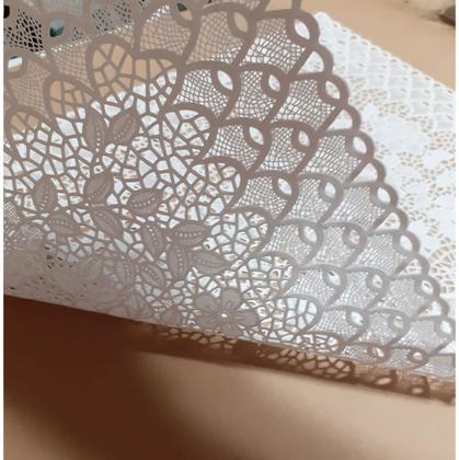 Imagem de Kit 8un Lugar Americano Rendado Retangular 30x45 branco JA1