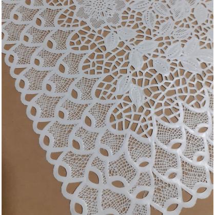 Imagem de Kit 8un Lugar Americano Rendado Retangular 30x45 branco JA1