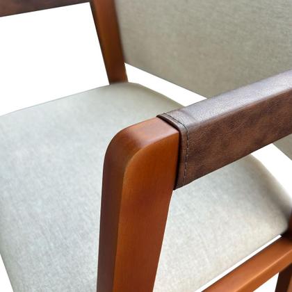 Imagem de Kit 8x Cadeira Ana Sala de Jantar Cozinha Escritório Em Linho Com Encosto Wisk Várias Cores  Flex Decor