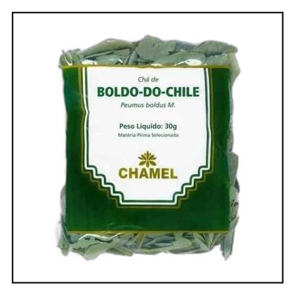 Imagem de Kit 8x Chá Pacote Boldo do Chile Folhas 30g - CHAMEL
