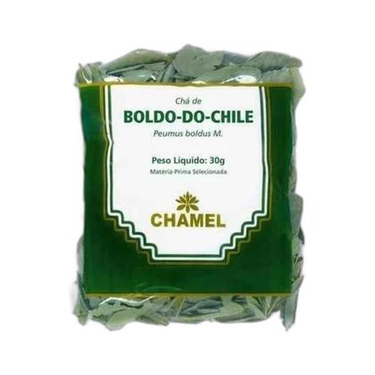 Imagem de Kit 8x Chá Pacote Boldo do Chile Folhas 30g - CHAMEL
