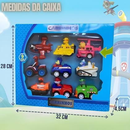 Imagem de Kit 9 Carrinhos Patrulha Canina Fricção Brinquedos Coleção Envio Imediato