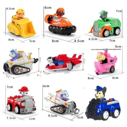 Imagem de Kit 9 Carrinhos Patrulha Canina Fricção Brinquedos Coleção Envio Imediato