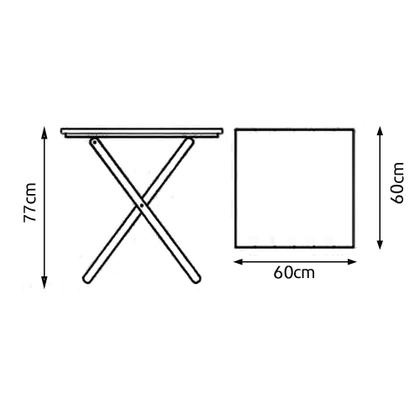 Imagem de Kit 9 Conjunto com Jogo de Mesa 60x60 com 4 Cadeiras Dobráveis - Imbúia