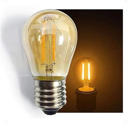 Imagem de Kit 9 Lâmpada Led Filamento G45 2W 2200K Retrô Vintage Delis